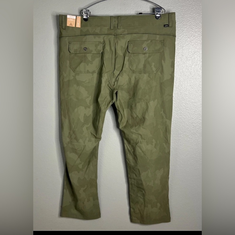 Prana Halle Straight Pants Plus II Sz 20W Sage Camo Outdoors UPF Stretch NWT - Picture 7 of 10